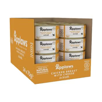 Applaws Chicken Breast with Cheese tin , 70g  -1 bx (24pc)