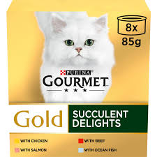 Gourmet Gold tins Succulent Delights Recipes ,8 Pack (Green), (8 x 85g)