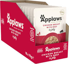 Applaws Pouches Tender Chicken Breast with Beef in tasty Jelly - 1 bx (16pc)