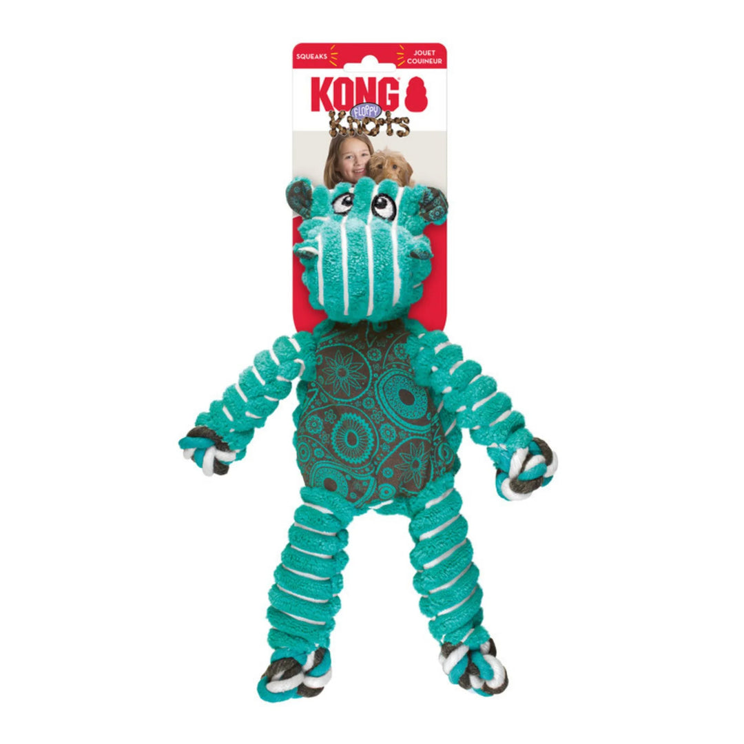 KONG Floppy Knots Dog Toy - Hippo