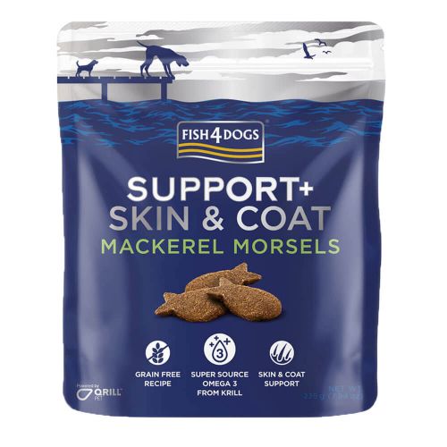 Fish4Dogs support+ Skin & Coat Mackarel Morsels, 225g