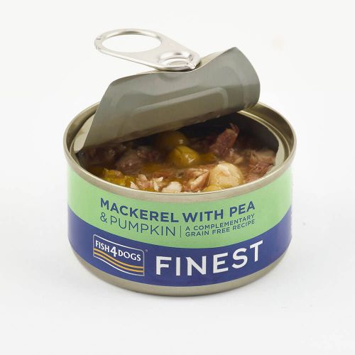 Fish4dogs dog Tin Finest Mackerel with  pumpkin/pea 85g