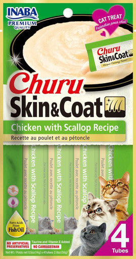 Churu- Skin & Coat Chicken & Scallop Recipe 4pc