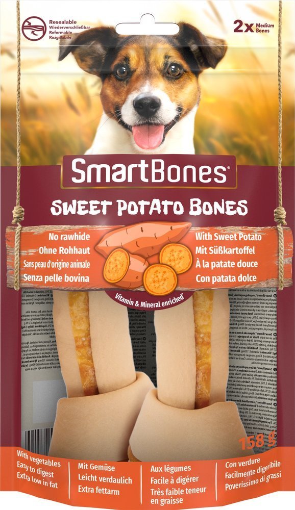Smart Bones Sweet Potato Bones Medium (x2) , 158g