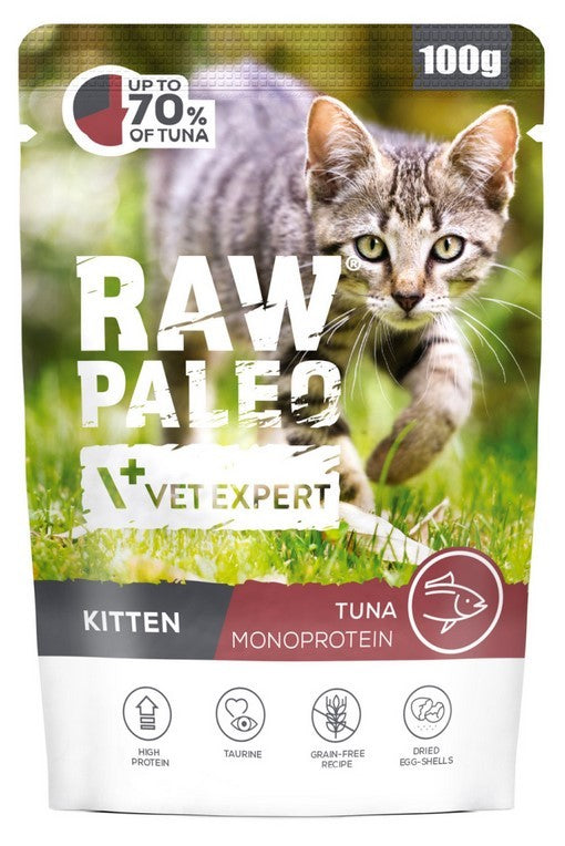 Raw Paleo Cat Pouches, 100g - Kitten Tuna