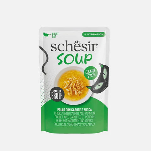 Schesir Cat Soup 40g - Chicken, Carrot & Pumpkin