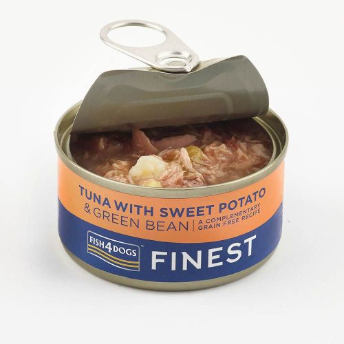 Fish4dogs dog Tin Finest Tuna with Swt Potato/Green bean 85g