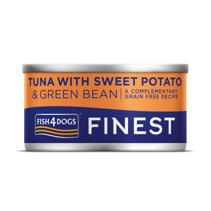 Fish4dogs dog Tin Finest Tuna with Swt Potato/Green bean 85g