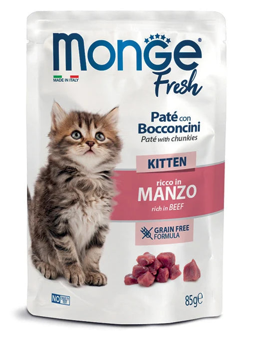Monge Kitten Pouches Fresh Beef - 85g