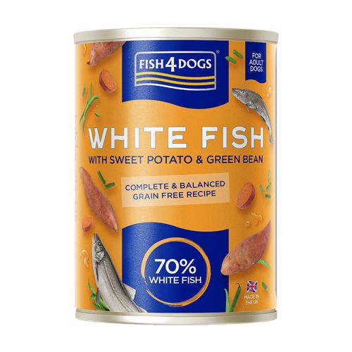 Fish4dogs Finest Complete Whitefish Swt Pot & Greenbean 395g Tin