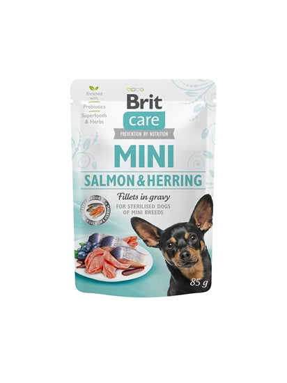 Brit Care Mini Adult Dog Pouches - Salmon & Herring