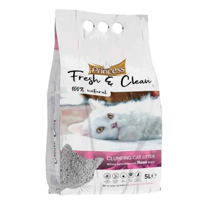 Princess Litter Fresh and Clean Clumping Litter, Rose