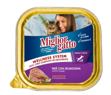 Migliorgatto alutray with game, 100g