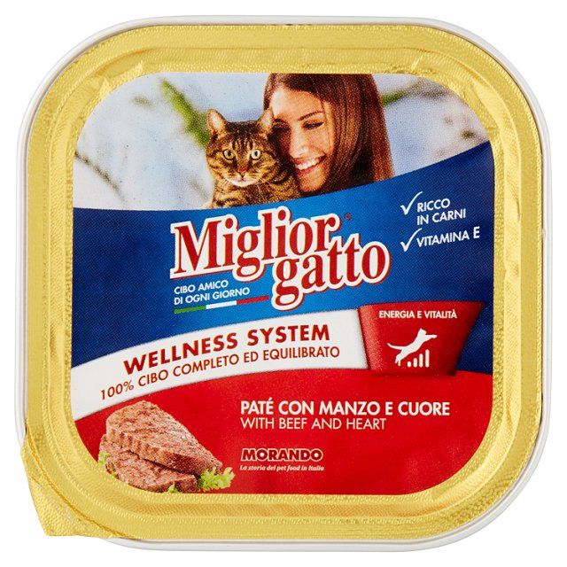 Migliorgatto alutray with beef and heart, 100g