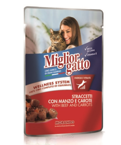 Miglior Gatto Pouches Beef and Carrot, 100g