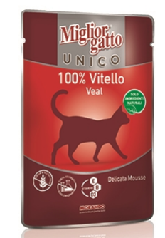 Migliorgatto Unico mousse only veal, 85g