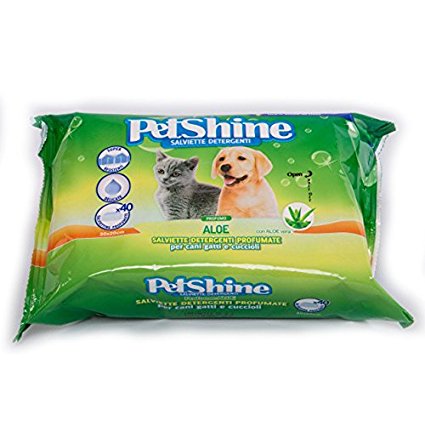 Petshine aloe wipe, 40pc