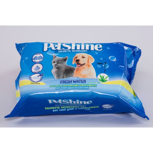 Petshine fresh wipes, 40pc