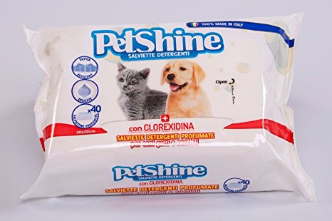 Petshine clorex wipes, 40pc