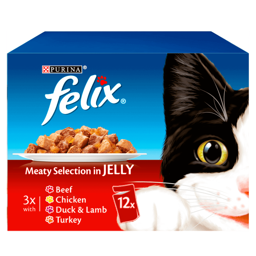 Felix Meat Selection in Jelly (Red), 12 Pack
