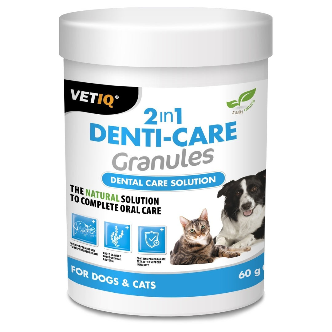 Vet IQ 2 in 1 Denti-Care 2 in 1 Granules dog & cat, 60g