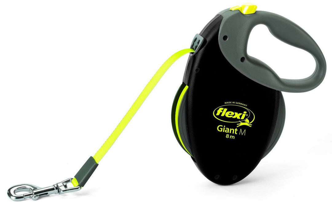 flexi NEON GIANT, tape leash, M: 8 m, black/neon