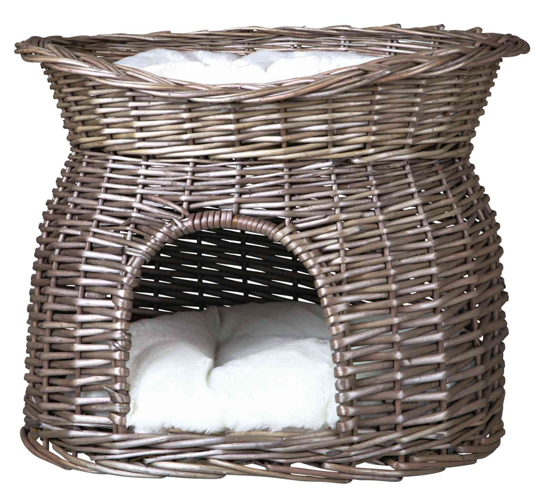 Trixie -  Wicker Cave with Bed on Top