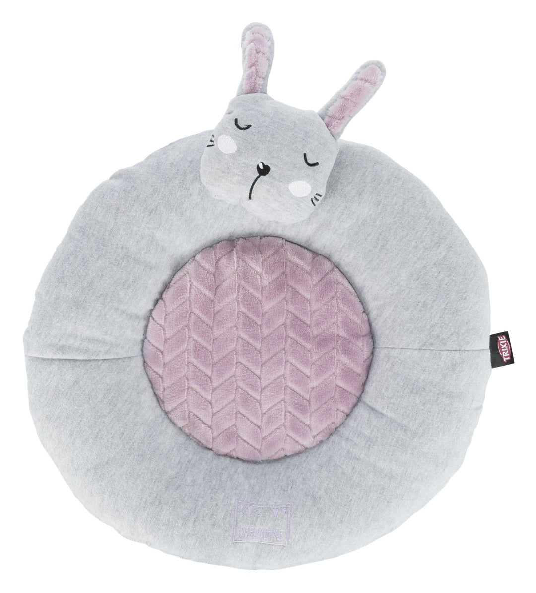 Junior lying mat rabbit, Diam ÷ 40 cm, light grey/light lilac