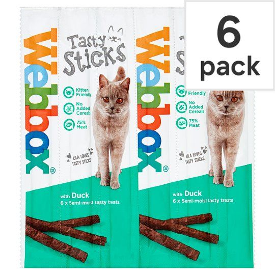 Webbox Cat's Delight Tast Sticks, Duck (6 Pcs)