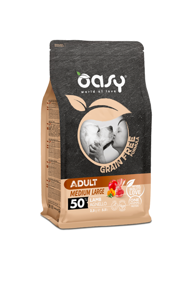 Oasy Grain Free Dog - ONE Protein Adult Medium/Large LAMB 2.5kg
