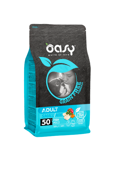 Oasy Grain Free Dog - ONE Protein Adult Small/Mini FISH 800gr