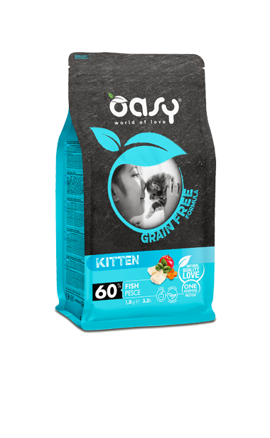 Oasy Grain Free Cat - ONE Protein Kitten FISH 7.5kg