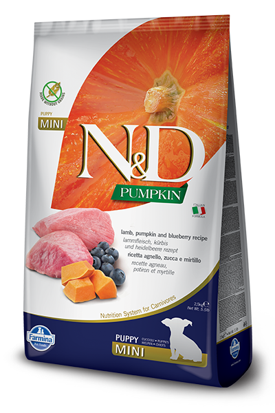 N & D Pumpkin Grain Free - Puppy Mini Lamb & Blueberry