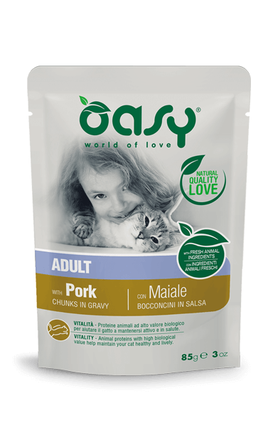 Oasy chunks in gravy pouches - Pork, 85g