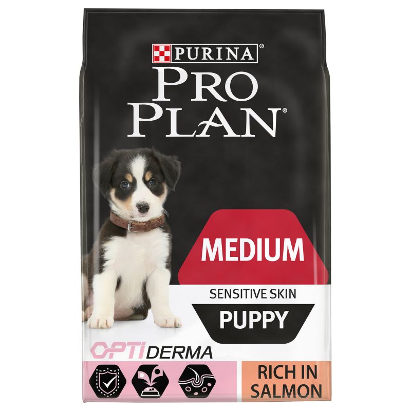 Purina Pro Plan Medium Puppy OptiDerma, Salmon