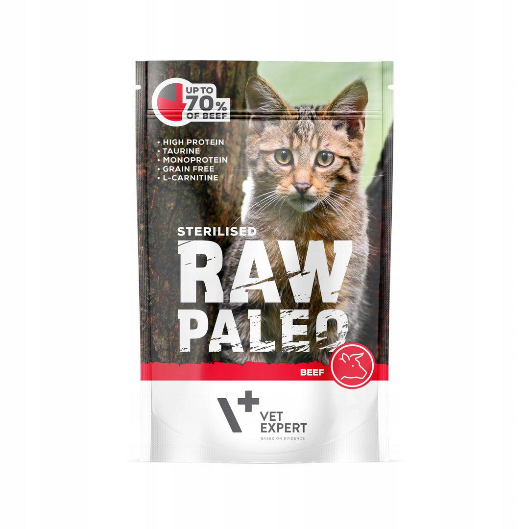 Raw Paleo Cat Pouches, 100g - Sterilised (Beef)
