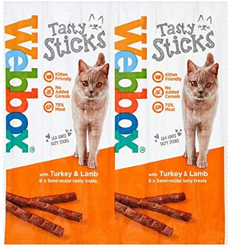 Webbox Cat's Delight Tast Sticks, Turkey & Lamb (6 Pcs)