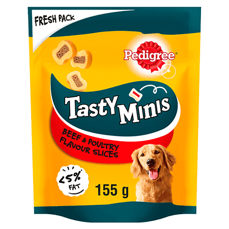Pedigree Tasty Minis Beef & Poultry, 155g