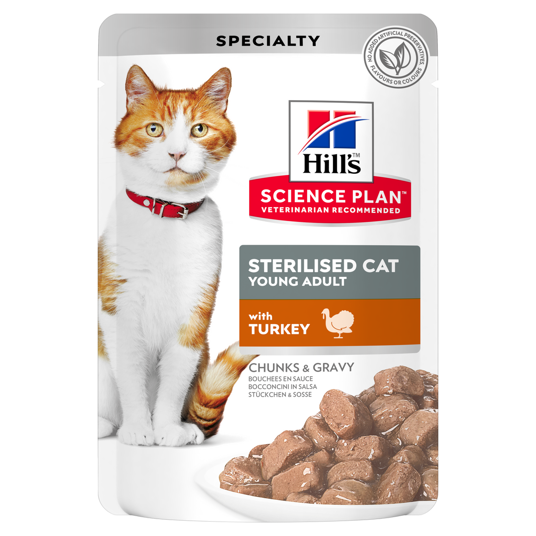Science plan Feline Adult sterilised turkey 12 pack pouches (12x85g)