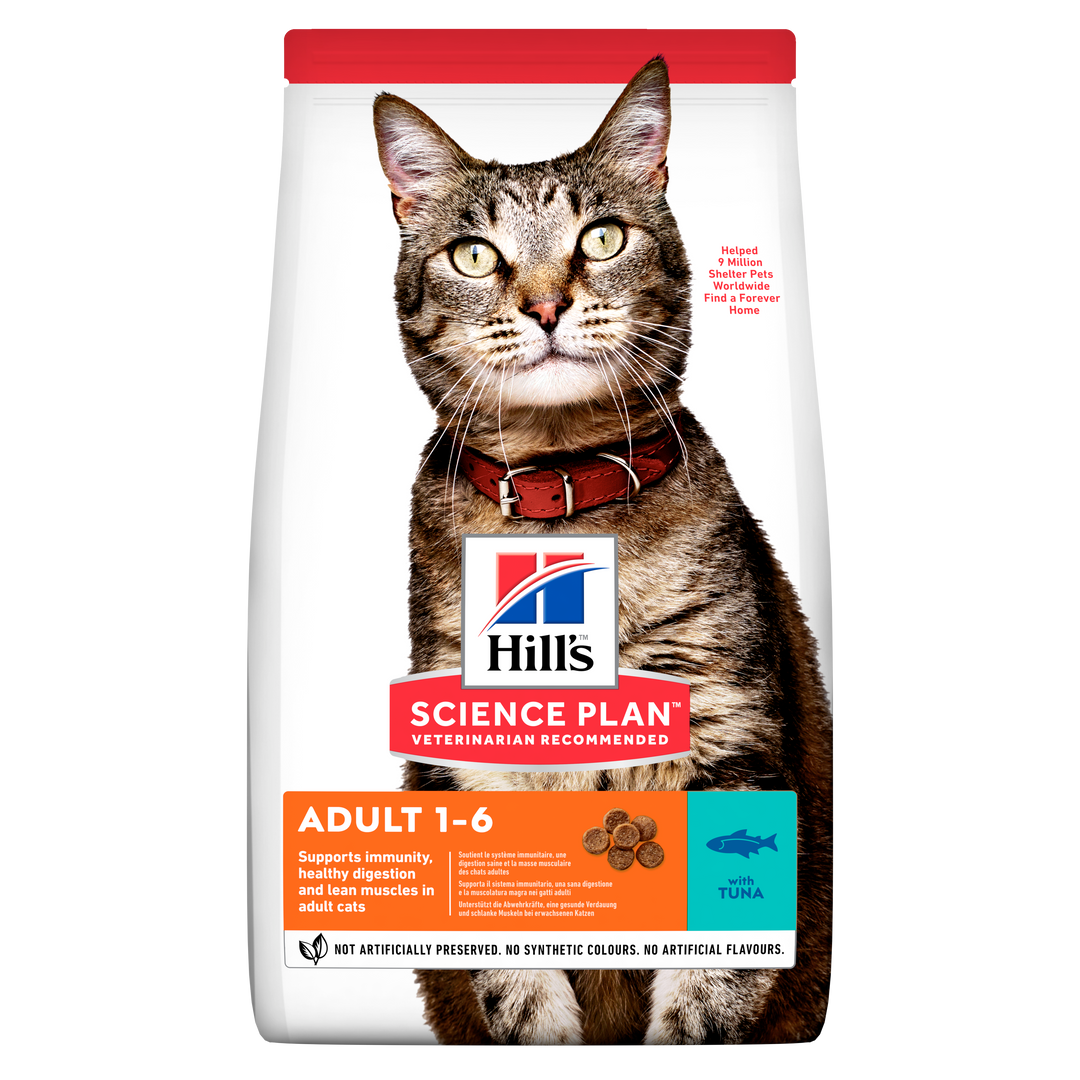 Hill's Science Plan Adult 1-6 Optimal Care cat food with Tuna