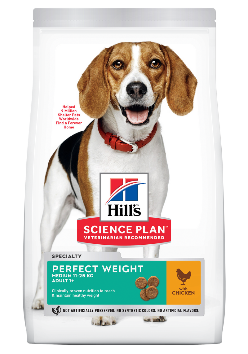 Hill's Science Plan Adult 1-6 Perfect Weight Medium Dog Food with Chicken