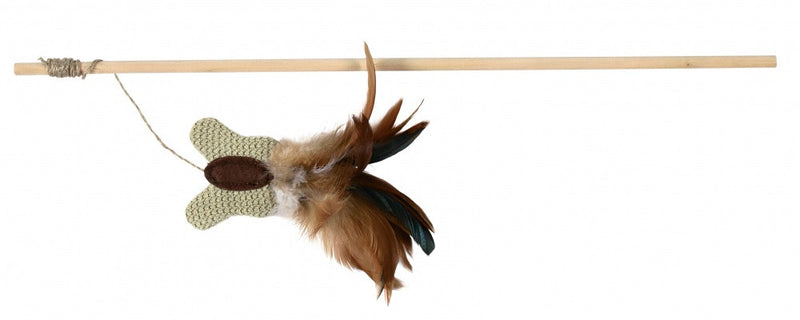 Playing Rod with Butterfly and Feathers, 45 cm
