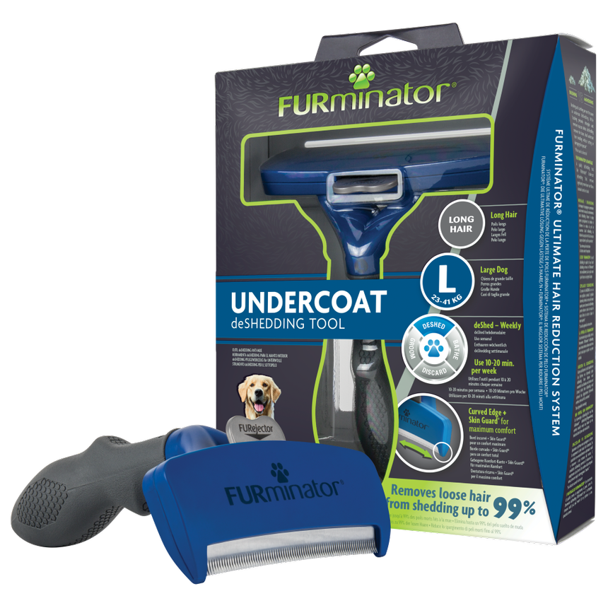 Furminator Large dog Undercoat Deshedding tool, Long hair