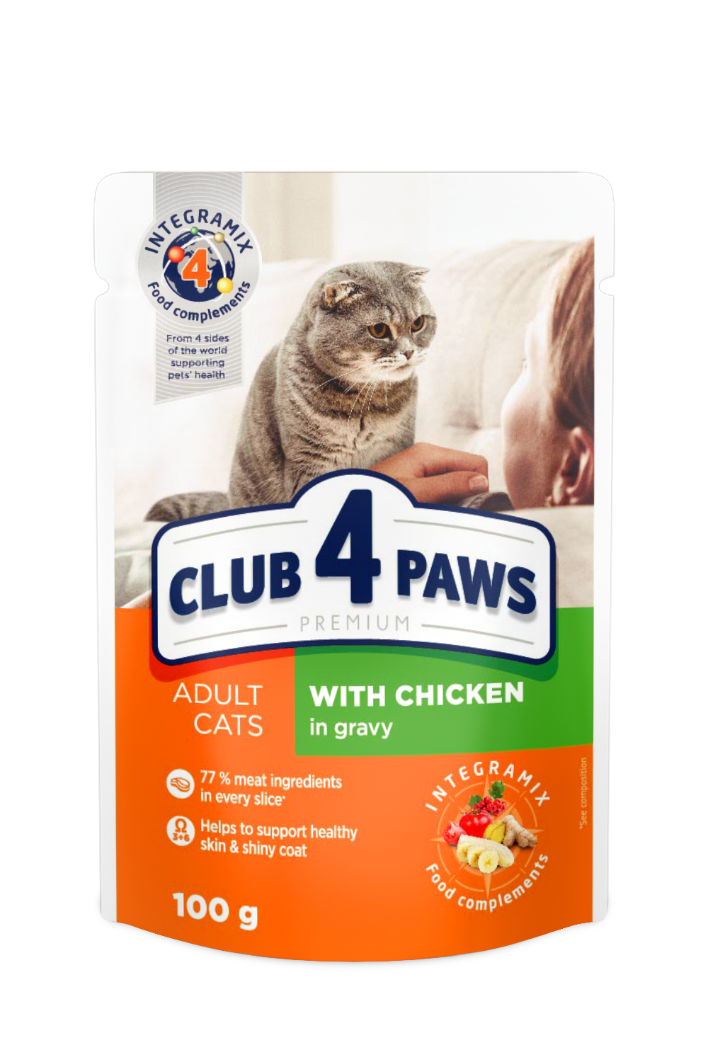 CLUB 4 PAWS Premium Pouches with Chicken in Gravy