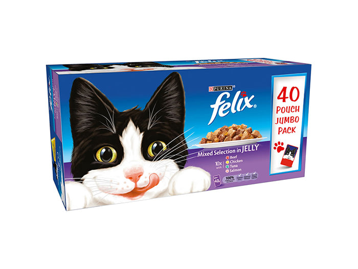 Felix Mixed Selection in Jelly - 40 pouches
