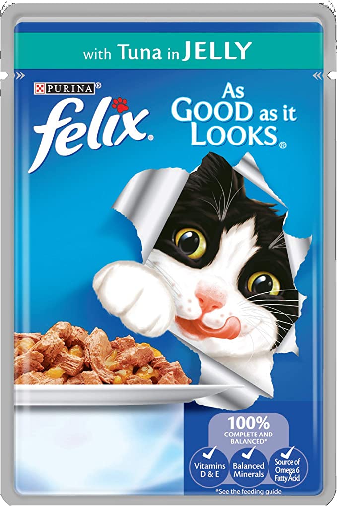 Felix As Good As It Looks Pouches, Tuna in Jelly, 100g