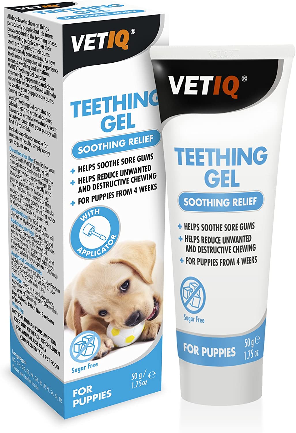 Vet IQ Teething Gel soothing relief for Dogs & Puppies, 50g