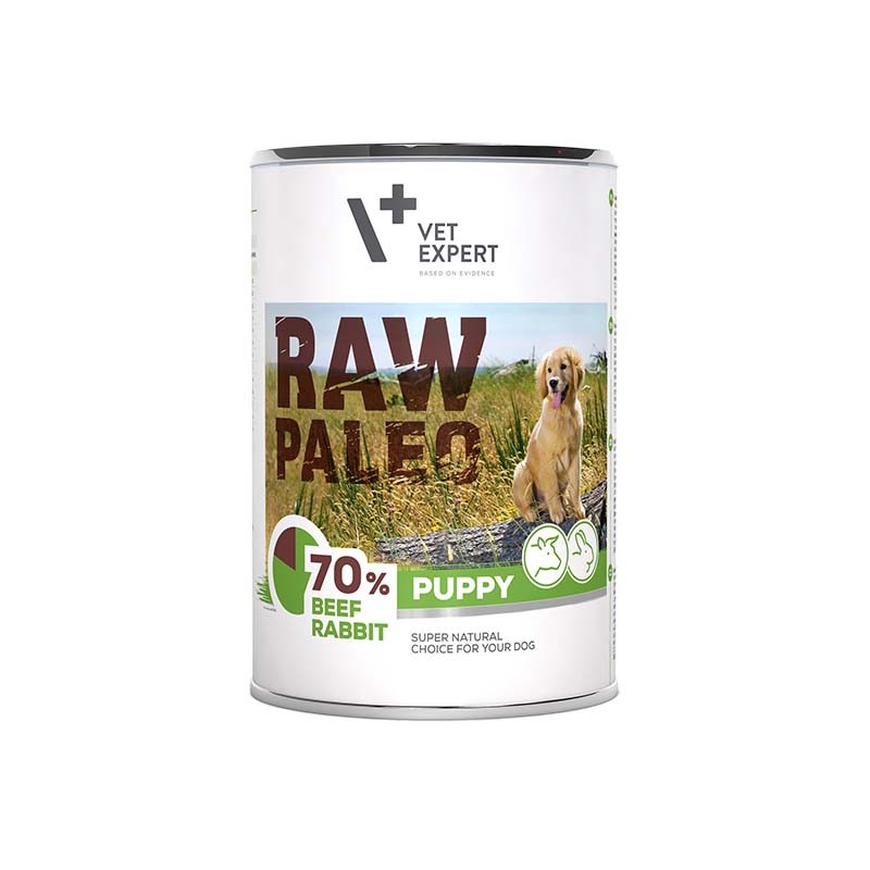 Raw Paleo Mono Protein tin 400g - Puppy (Beef/Rabbit)