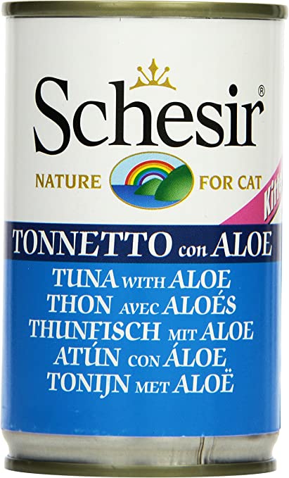 Schesir cat tin, 140g - Tuna/aloe for Kittens