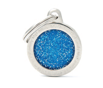 Blue Small Glitter Circle